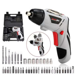 Tournevis Électrique Rechargeable avec Poignée Tournante Visseuse sans Fil