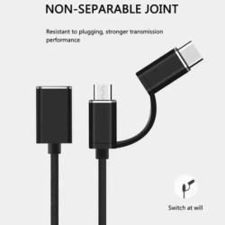 Adaptateur 2 en 1 léger de type C vers USB
