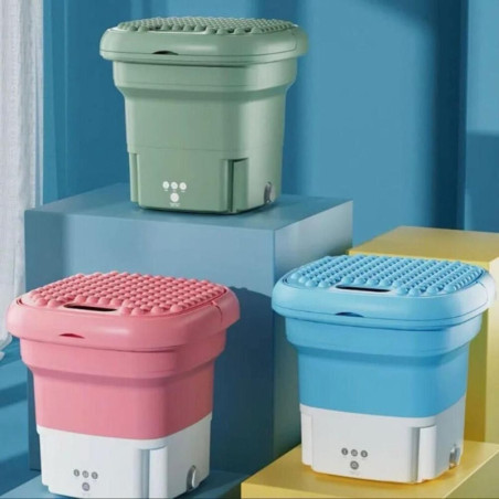 Mini machine à laver ajustable pliable automatique adapté pour laver les vêtements